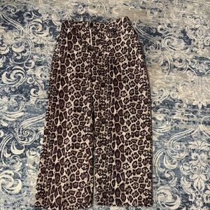Chic Animal Print Trousers